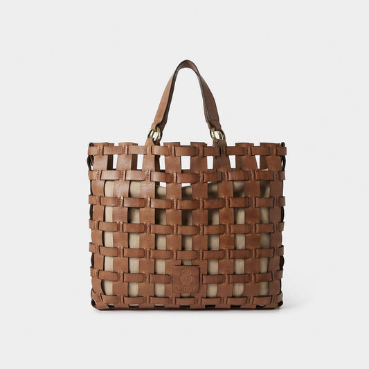 Ophelia Medium Cage Tote - Tan