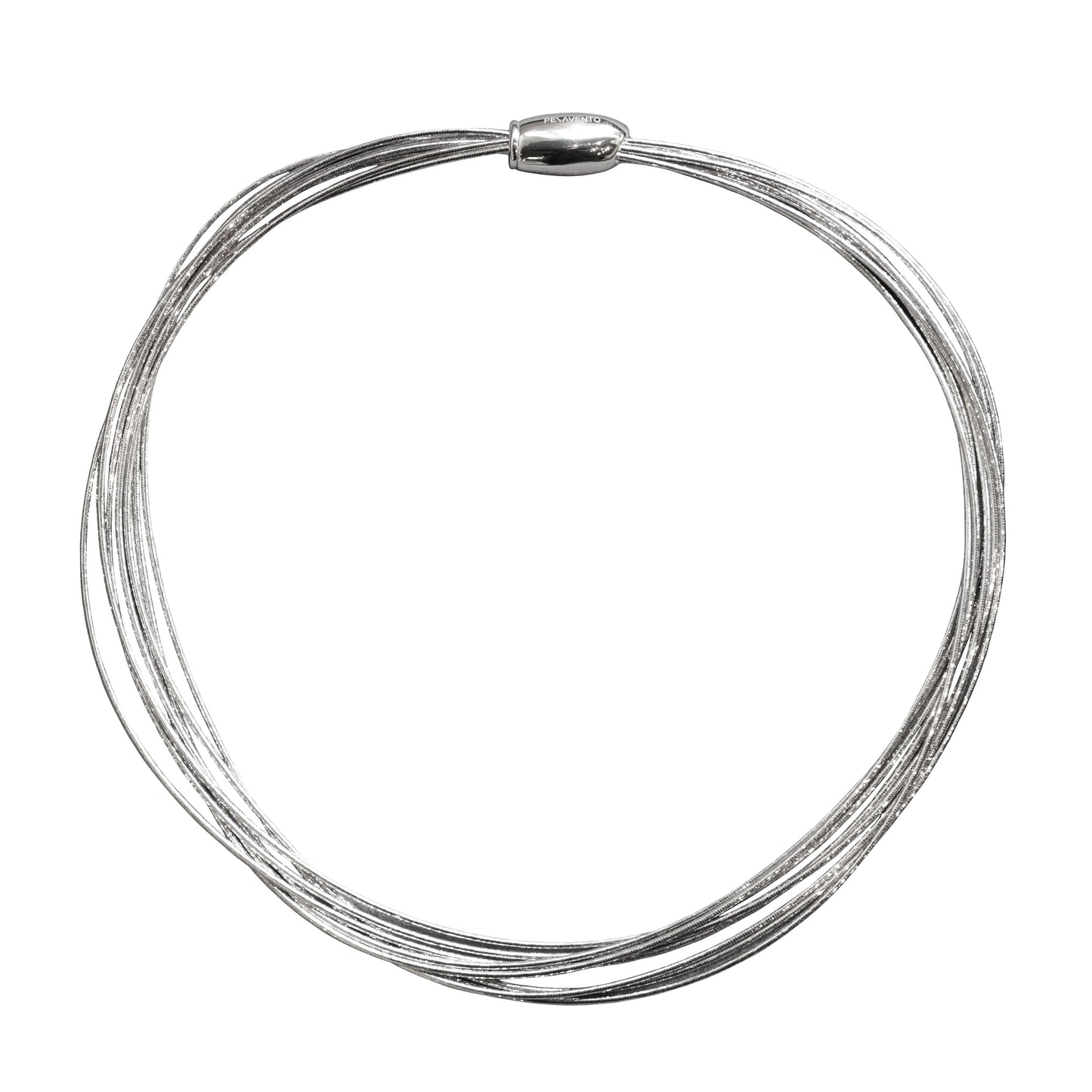Pesavento DNA Spring Thin Necklace, Rhodium