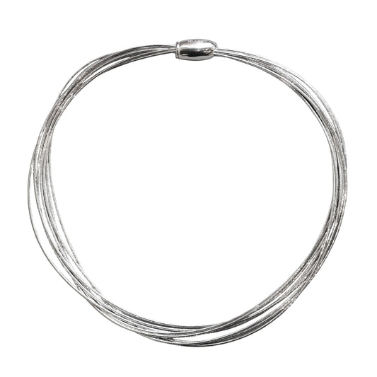 Pesavento DNA Spring Thin Necklace, Rhodium