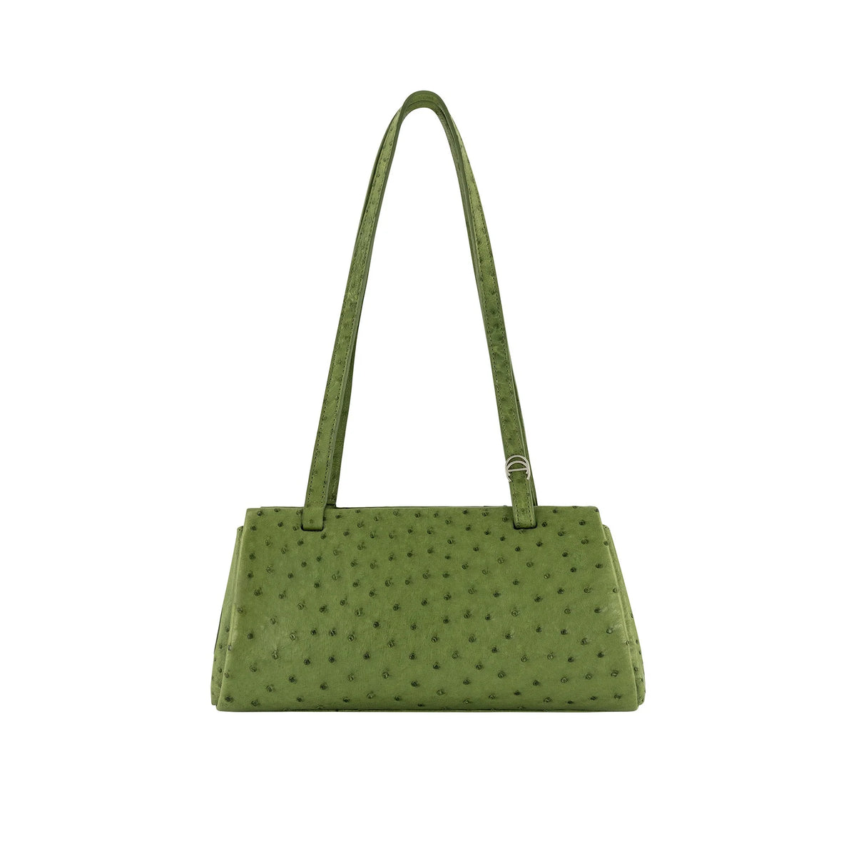 Phillipa Ostrich Leather Handbag, Edera