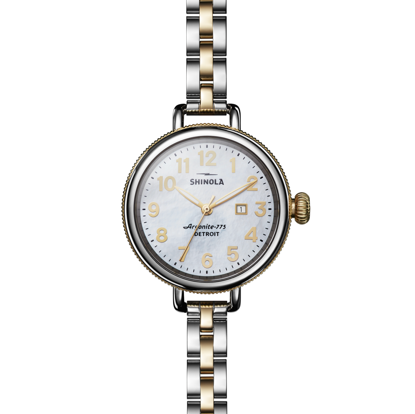 Birdy 3HD 34mm Watch, MOP, Two-tone strap