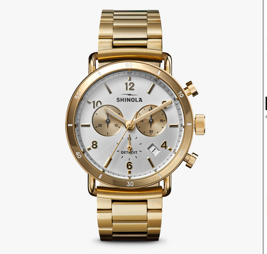 Canfield Sport Watch 40mm, Argonite, Gold