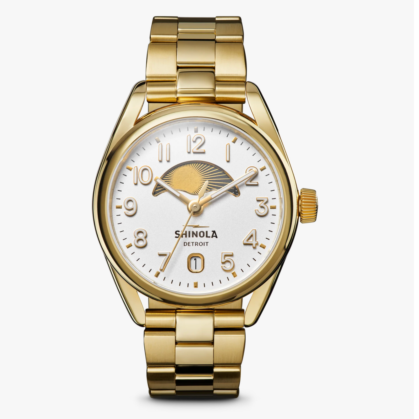 Derby Day & Night Watch 38mm, Gold Bracelet