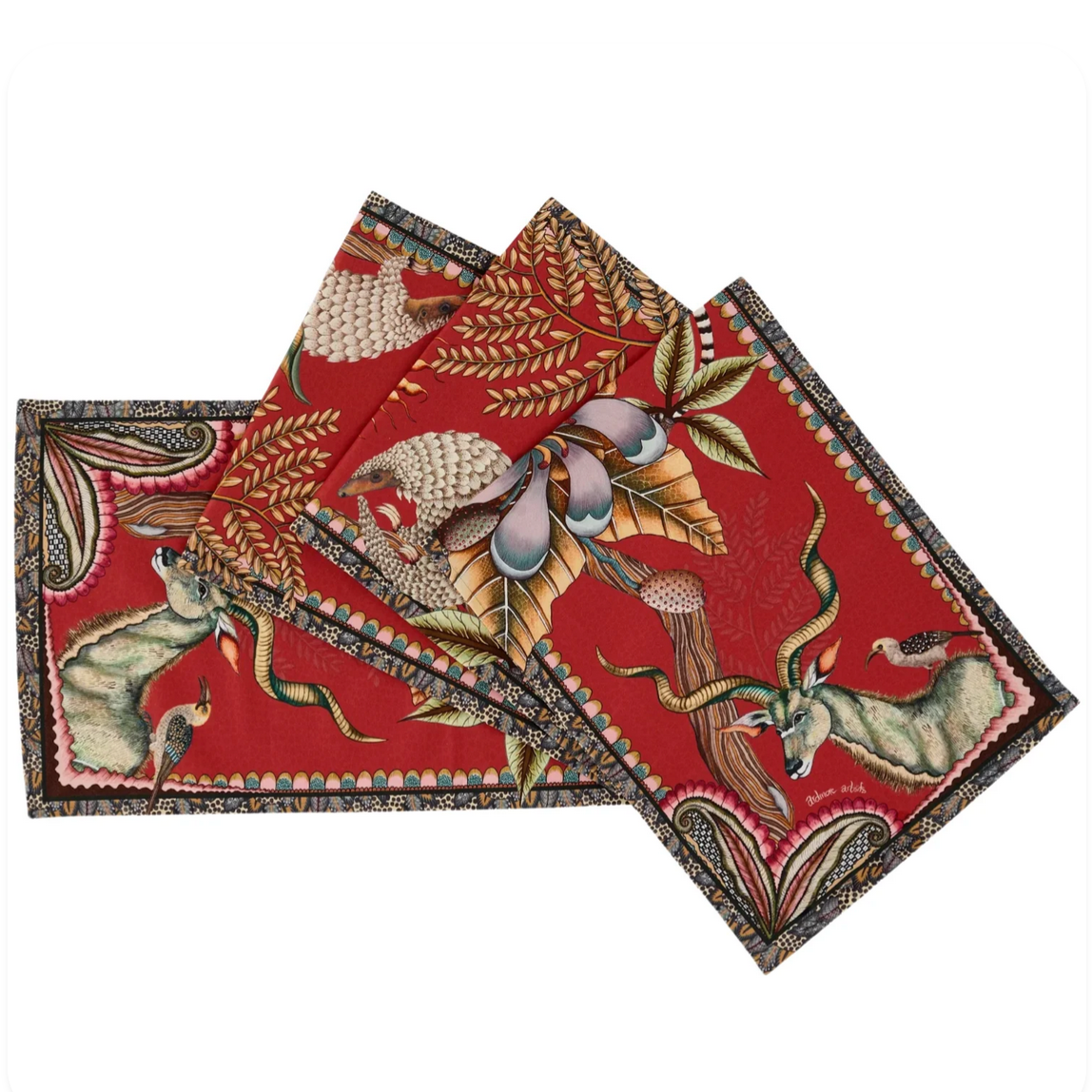 Pangolin Park Table Runner - Royal Red Runner 138"X16"