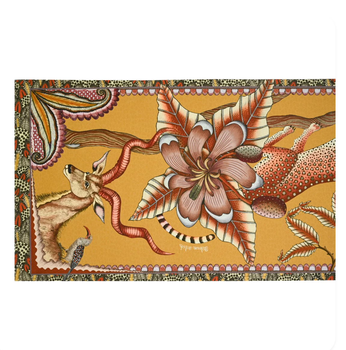 Pangolin Park Table Runner - Flame 94"X16"