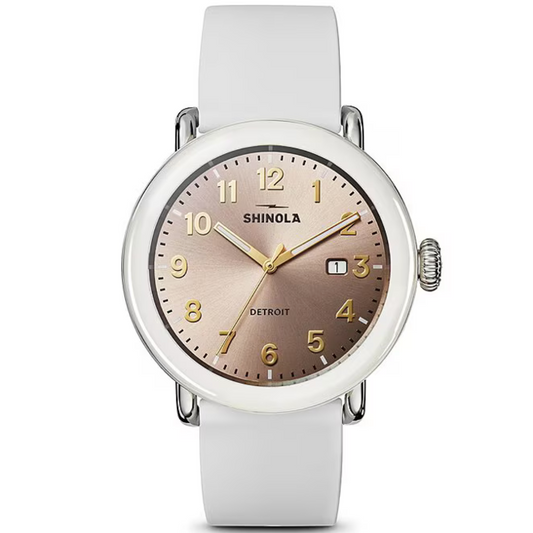 Detrola 3HD 41mm, Cream Rubber Strap