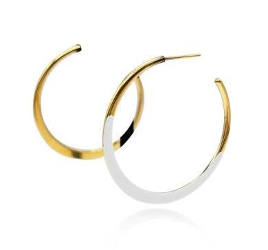 Gold and White Enamel