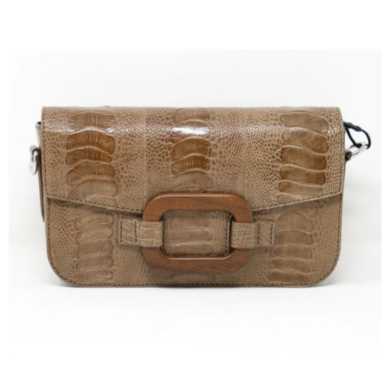 Deya Crossbody DW Ring Ostrich Nutmeg