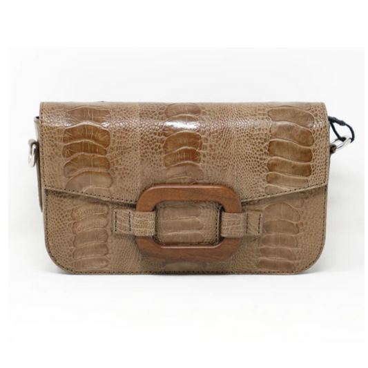 Deya Crossbody DW Ring Ostrich Nutmeg