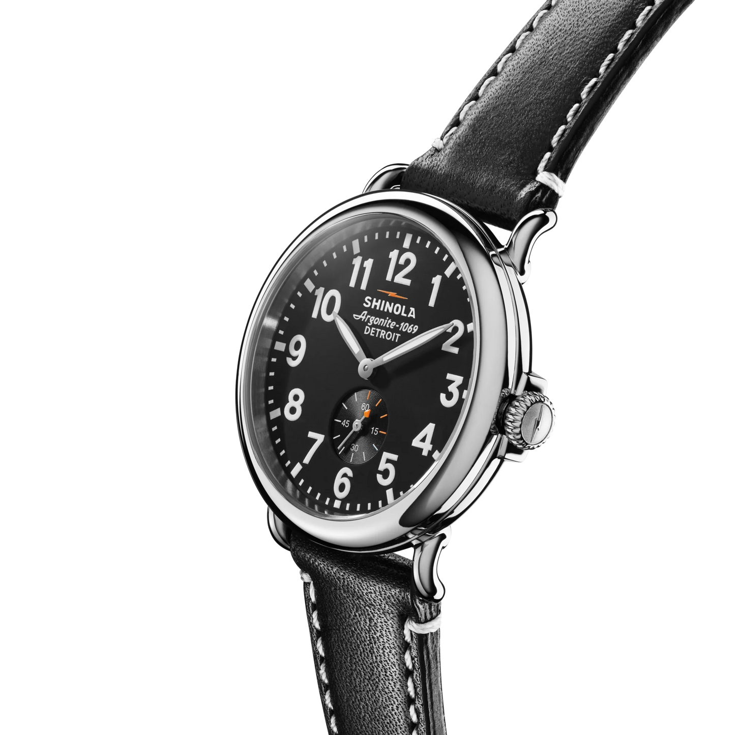 Runwell Sub Second Watch 41mm, Black Leather