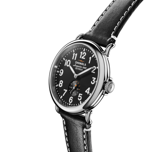 Runwell Sub Second Watch 41mm, Black Leather