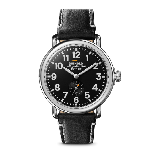 Runwell Sub Second Watch 41mm, Black Leather