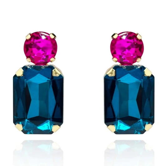 Fuchsia/Sapphire Octagon Ruby Round