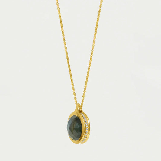 Ipanema Gemstone Pendant Necklace, Labradorite / Moonstone