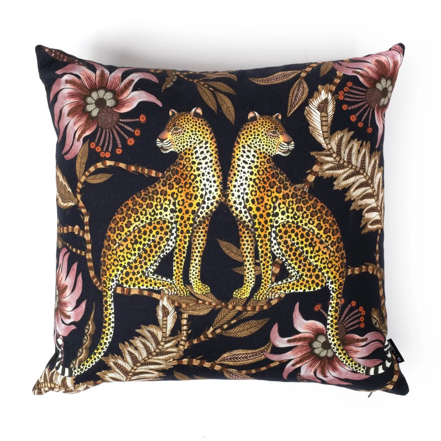 Lovebird Leopards Pillow - Night