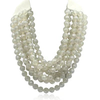 Sabina Multi Strand Faceted Bead Necklace, Chantilly