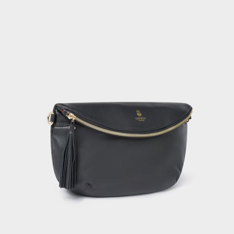 The Milano Leather Sling Bag in Black