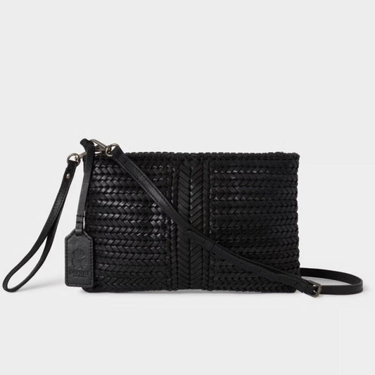 Lima Crossbody - Washed Leather - Black